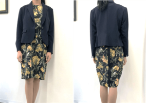 ブリスタで届いたジャケットと花柄ワンピースを着てみた