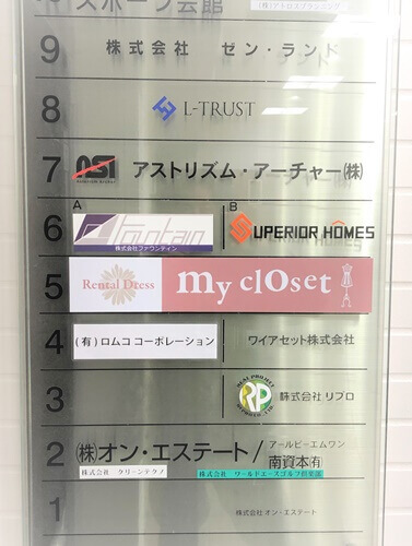 渋谷ミナミビルのフロア案内