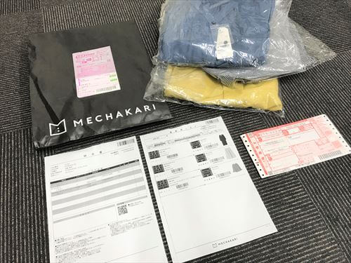 メチャカリで届いたレンタルアイテムと備品